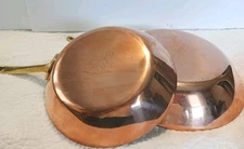 Paul Revere Ware USA Solid Copper Pot Set of 2 8 10 Skillets Fry Pan Limited Ed
