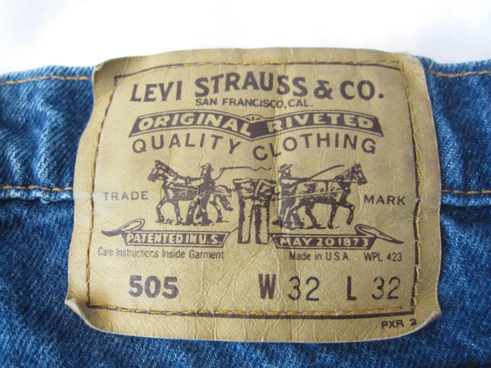Vintage Levis 505 Denim Jeans Orange Tab Men Distress 90's Sz W30 x L23 (MP503) thumbnail 3