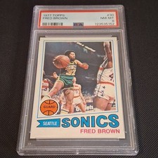 Topps 1977-78 Fred Brown #30 White Back PSA 8 Seattle Supersonics Basketball