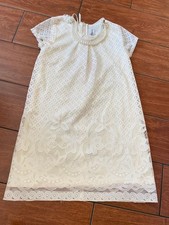 Rare editions ivory white girl a-line dress tea party lady 6X