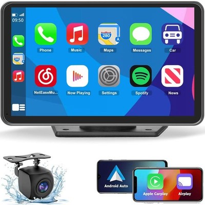 7'' HD Wireless CarPlay Screen with Bluetooth Navigation & Backup Camera