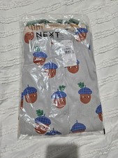 Next Baby Two-Way Zip Footless Sleepsuit Blues/Neutral/Grey, Ages 12-18 Months