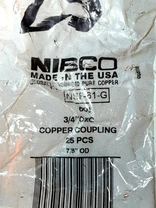 Acoplamientos de cobre Nibco 600 46 piezas 3/4"" Foto 3 de 4