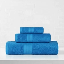 Eco-Friendly Cotton Ringspun Towels Absorbent Soft 3-Piece Assorted Towel Set