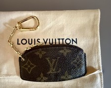 LOUIS VUITTON Monogram Key Pouch Coin Purse. HARDWARE JUST REPLACED BY LV