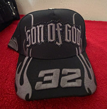Black/Gray Son of God 32 flama Báez hat x sh...
