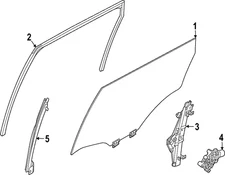 Genuine Nissan Motor Assembly - Regulator Left-hand 82751-6TA0C