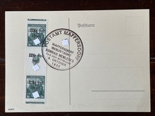 Sudetenland Maffersdorf 138 ZS auf Blanko Postkarte gepr&uuml;ft Behrens