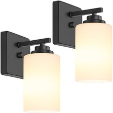 Set of 2 Wall Sconces for Bathroom, Modern Vanity Light - B04014BP 2PK