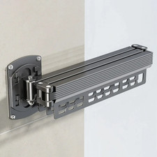 Wall Mounted Folding Drying Rack Retractable Laundry Hanger No Drill Rack