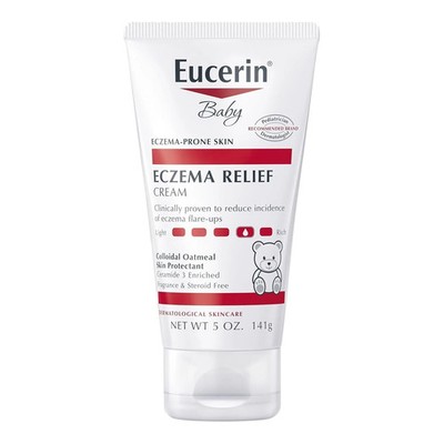 Eucerin Baby Eczema Relief Hydrating Cream Fragrance and Steroid Free 5 oz NEW