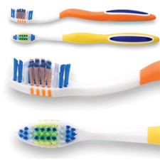 SmileGoods 72/Box soft contour trimmed toothbrushes nonslip grip assorted colors