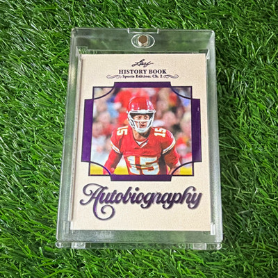 Leaf 2025 History Book Patrick Mahomes Auto Purple Booklet 1/5 Bookend #