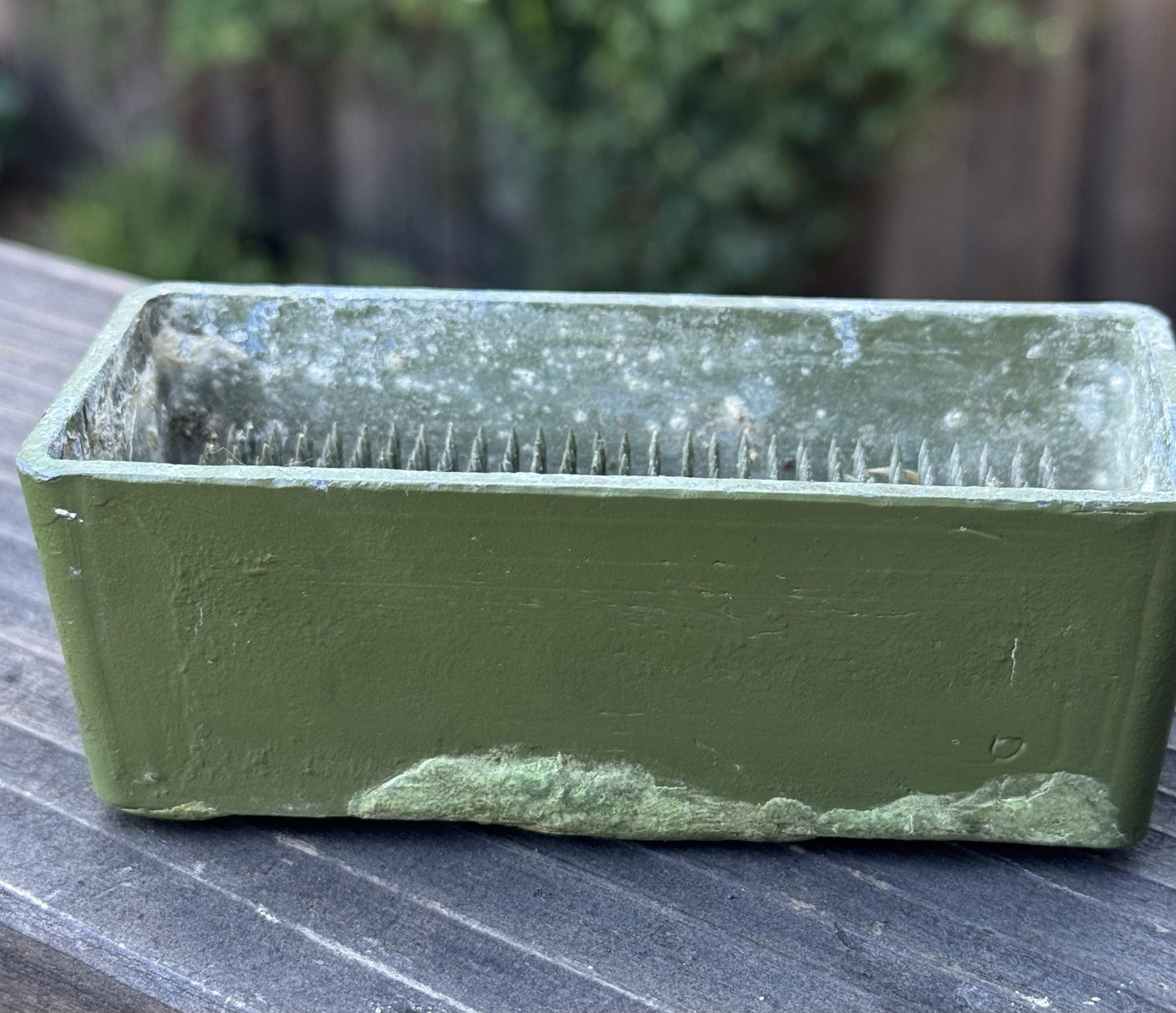 Vintage Metal Pin Spike Flower Frog Arranger Approx 5.5” X 2” 1 & 5/8” / 2 Lbs