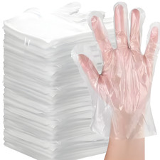 300 Pcs Disposable Clear Gloves Cleaning Gloves One Size Disposable Cleaning UK