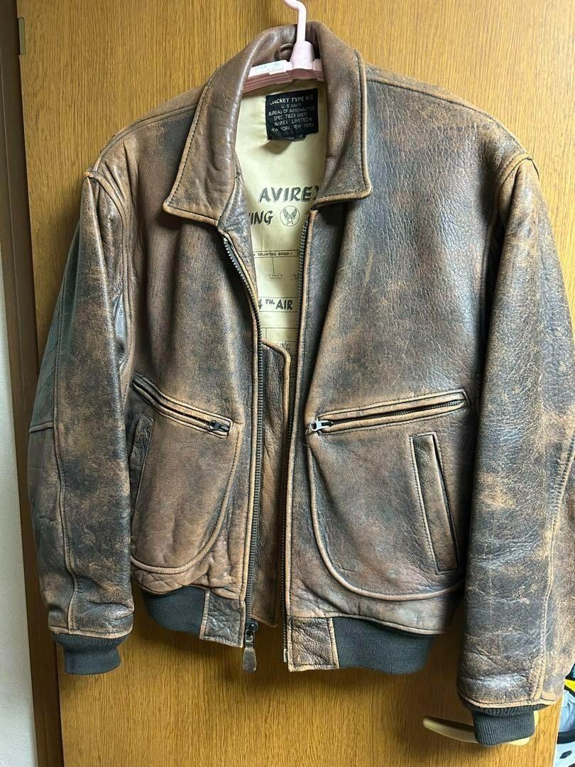 ジャケット・アウター vintage AVIREX G-2 leather flight jacket Rare AVIREX Genuine Leather G-2 Flight Jacket Zip Size S