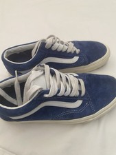 VANS Old Skool Water Repellent Blue/White Low Top Lace Up Sneakers