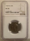 1920 D Standing Liberty Quarter Certified NGC VF35