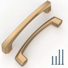 10 Pack 4 Inch(102mm) Kitchen Cabinet Handles Champagne Bronze Cabinet Pulls ...