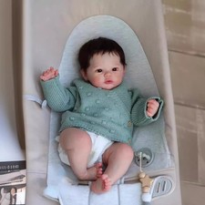 48cm/18in Handmade Baby Dolls Cloth Body Newborn Gift Kids Lifelike Doll Reborn