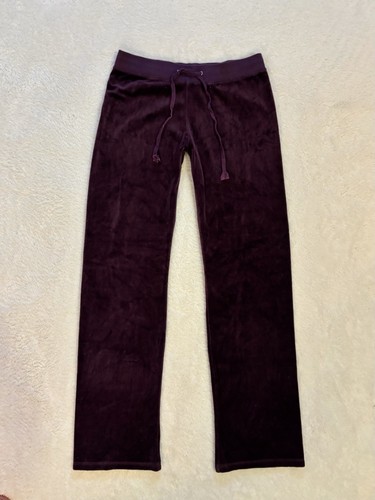 Vintage Juicy Couture Dark Purple Low Rise Tracksuit Pants - Picture 2 of 6