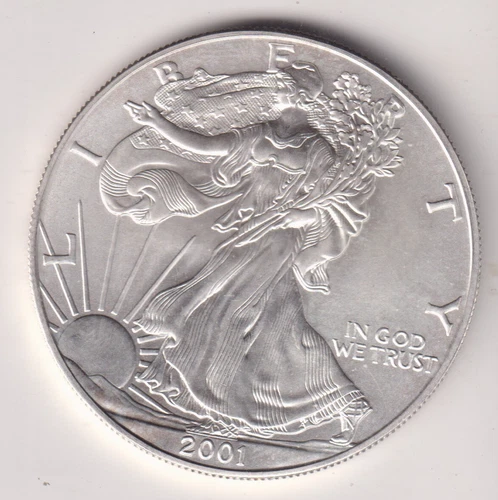 2001 WALKING LIBERTY AMERICAN EAGLE .999 FINE SILVER DOLLAR COIN 1oz. $1 USA