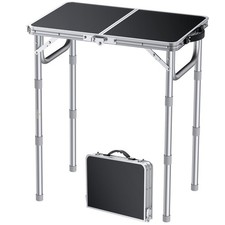 Table Pliante d'Extérieur/Camping 58x40cm 3 Hauteurs 26/48/70cm en Aluminium ...