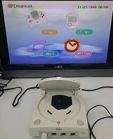 SEGA Dreamcast HKT-3020 With Hookups And Demo Disc Tested Working 