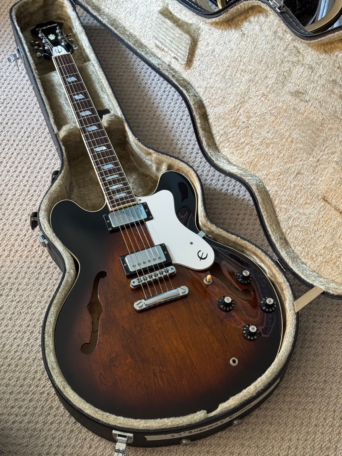 Epiphone Riviera Antique Sunburst 1983 Matsumoku Japanese Bonehead Oasis OHSC