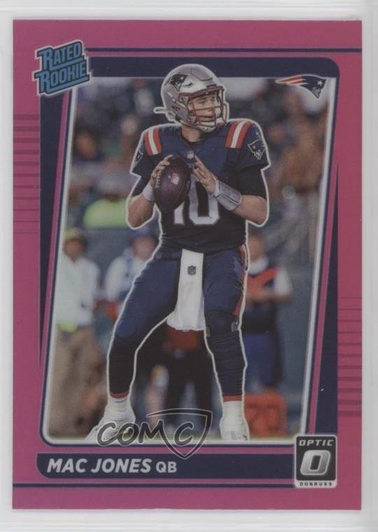 2021 Panini Donruss Optic Rated Rookie Pink Prizm Mac Jones #206 0wa5