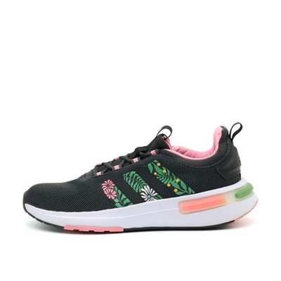 adidas Damen IF6510 Floral Sneaker Schwarz/Rosa/Grü Atmungsaktiv Cloudfoam EU 44