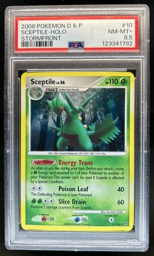 2008 Pokemon Diamond & Pearl Stormfront Sceptile Holo #10/100 PSA 8.5