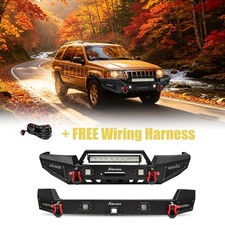 For 1999-2004 Jeep Grand Cherokee Wj Front Rear Bumper Wwinch Platelight