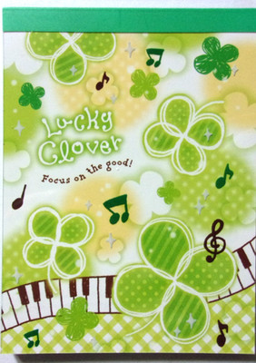 amifa Lucky Clover Memo Pad Japan 50 sheets Heisei Retro