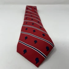 Vineyard Vines Custom Collection Red Tie George Washington Silhouette 100% Silk