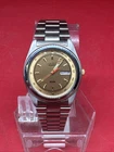 VINTAGE SEIKO DX QUARTZ Gold Dial Analog Watch Day Date