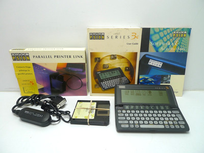 PSION Series 3c 2MB RAM Computer, Disks, Cord | Screen Wear, Hinge Wear, As-Is