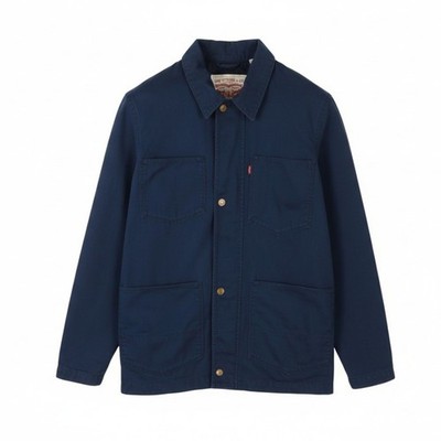 LEVI'S Herren Jacke S Dunkelblau Patch Pocket Full Zip Leicht Baumwolle