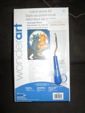 New! Sealed! Vtg WONDER ART Latch Hook Kit "MOONLIGHT MEOW" #426985 (15" x 20")