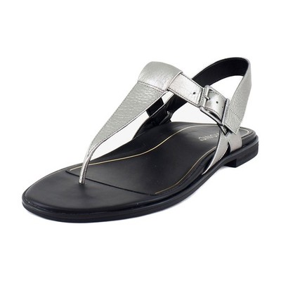Vionic Cora Women's Sandals Pewter Metallic Leather Size 7 W