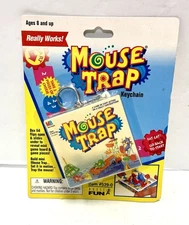 Vintage NOS Sealed 90s Keychain Game Mouse Trap Basic Fun Milton Bradley
