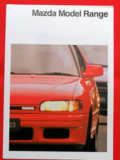 1989 MAZDA RANGE Sales Brochure inc RX7 Turbo Coupe & Cabrio 323F 626 Coupe 121