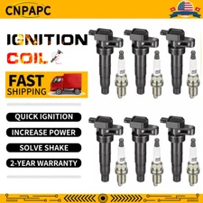 Set of 6 Ignition Coil &  Spark Plug Fits 06-14 Kia Sedona Sorento 3.8L UF546