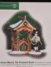 Dept 56 CHRISTMAS MARKET~ORNAMENT BOOTH Alpine Village Battery Operated - 2008