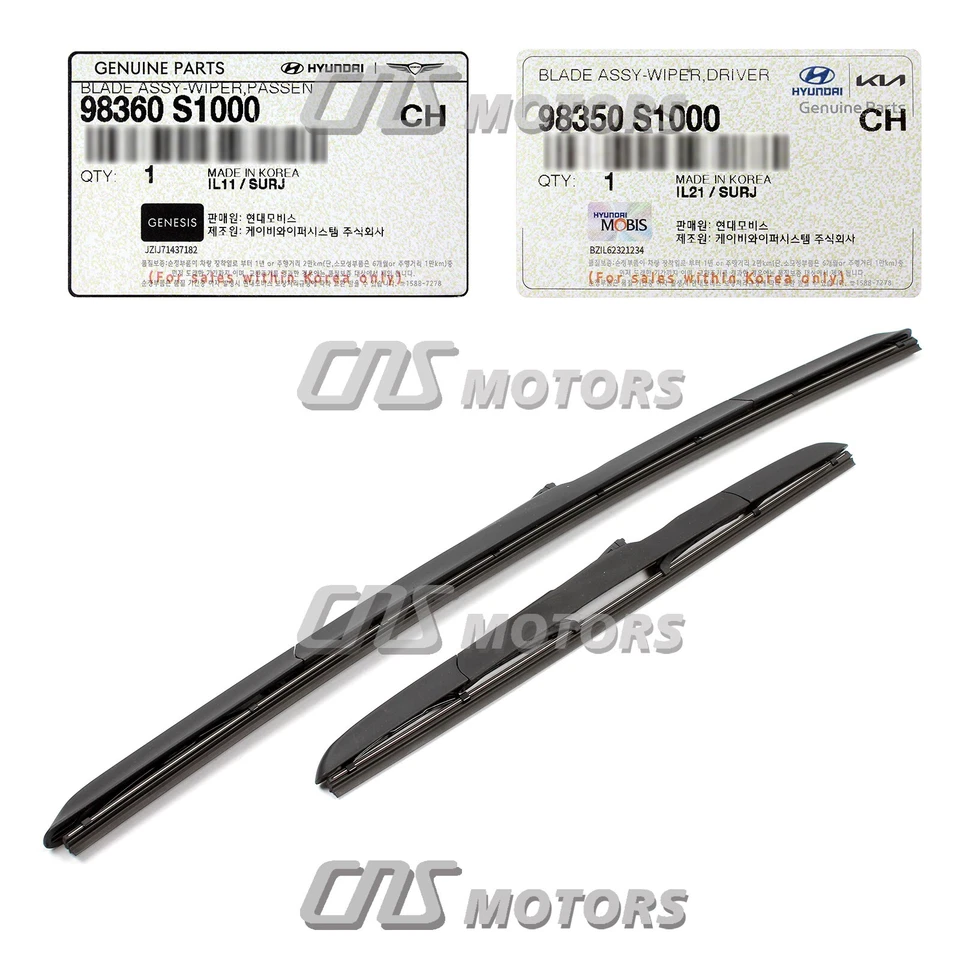 ⭐GENUINE⭐ Windshield Wiper Blades LEFT RIGHT for 2016-2024 Nexo Santa Fe Tucson Foto 2 de 4