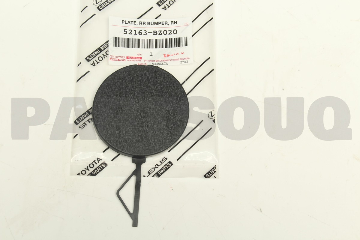 52163BZ020 Genuine Toyota PLATE RR BUMPER RH 52163-BZ020 | eBay