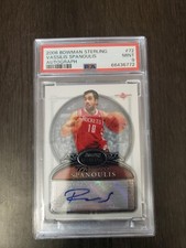 Vassilis Spanoulis Bowman Sterling Rookie Auto 2006-07 PSA 9 #72