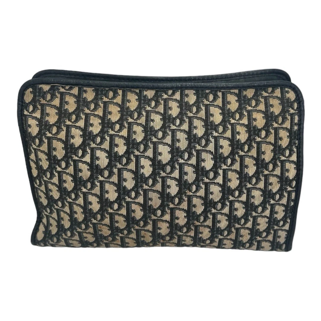 Sac pochette jacquard trotteur marine Christian Dior