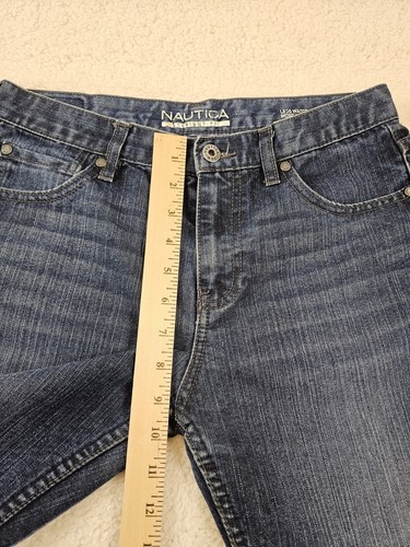 Nautica Jeans Women's 16 Y2K Straight Fit Dark Wash Blue Denim Mid Rise Classic - Picture 4 of 17