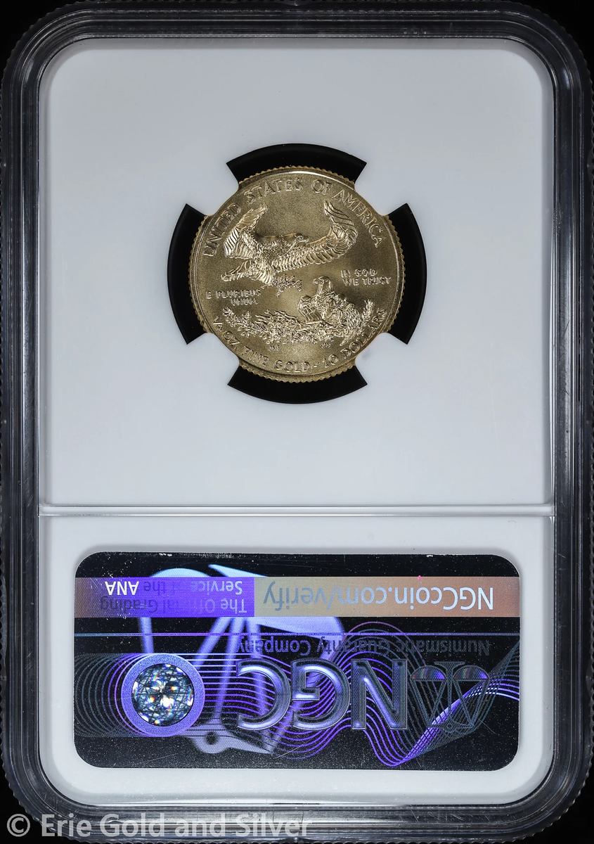 2020 $10 1/4 oz American Gold Eagle NGC MS 69 Mint Error Obverse